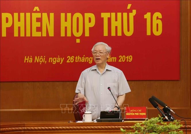 Tổng Bí thư, Chủ tịch Nước Nguyễn Phú Trọng phát biểu tại Phiên họp. Ảnh: Trí Dũng/TTXVN