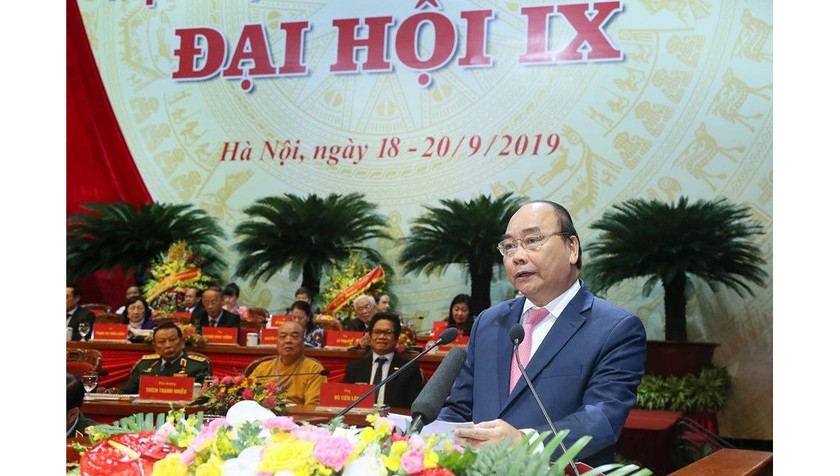 Thủ tướng Nguyễn Xuân Phúc phát biểu tại Đại hội.