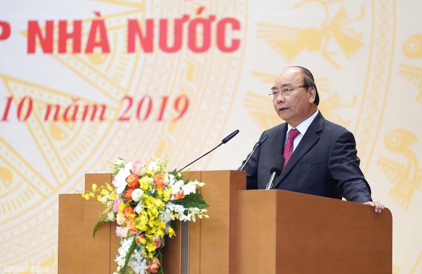 Thủ tướng Nguyễn Xuân Phúc phat biểu tại hội nghị.
