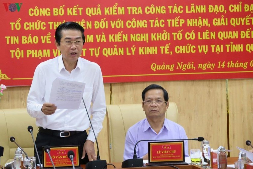 Ủy viên Trung ương Đảng, Phó Trưởng ban Thường trực Ban Nội chính Trung ương Võ Văn Dũng phát biểu tại buổi làm việc.