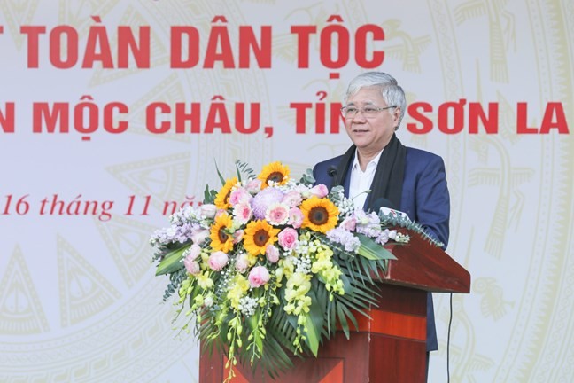 Chủ tịch UBTƯ MTTQ Việt Nam Đỗ Văn Chiến phát biểu tại buổi Lễ.