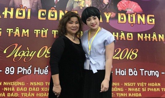 Nghệ sĩ Trần Nhượng, Thanh Hoa, Xuân Hinh góp sức xây dựng Trung tâm từ thiện