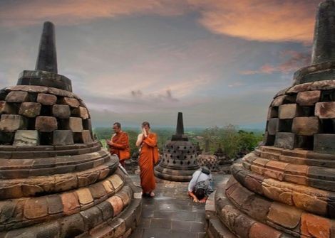 Đền Borobudur (Indonesia) được UNESCO công nhận là di sản thế giới (ảnh internet).