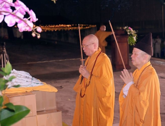 Viện trưởng Học viện Phật giáo Việt Nam tại Hà Nội, Hòa thượng Thích Thanh Quyết tổ chức lễ Vu lan báo hiếu trang trọng hàng năm. (ảnh BTC)