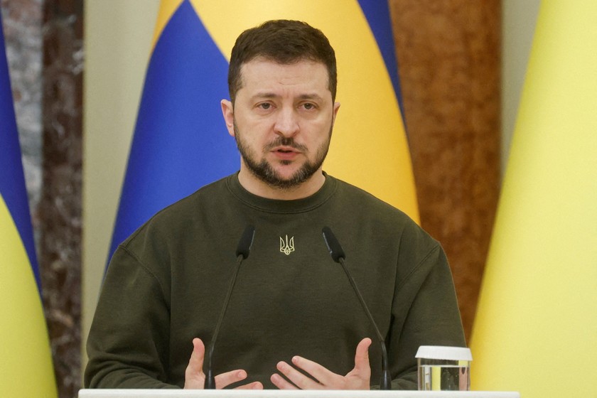 Tổng thống Ukraine Volodymyr Zelensky. Ảnh: Reuters.