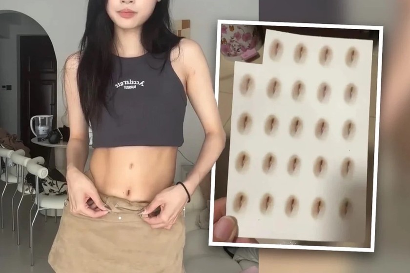 Sự phổ biến của miếng dán rốn, mông, ngực... giả cho thấy xu hướng mới trong việc làm đẹp của phụ nữ Trung Quốc hiện nay. Ảnh: qq.com.