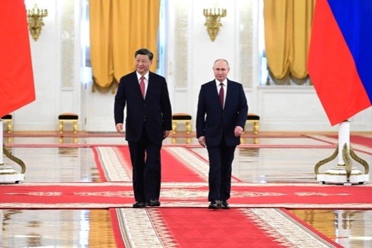 Chủ tịch Trung Quốc Tập Cận Bình và Tổng thống Nga Vladimir Putin. Ảnh: Global Look Press.