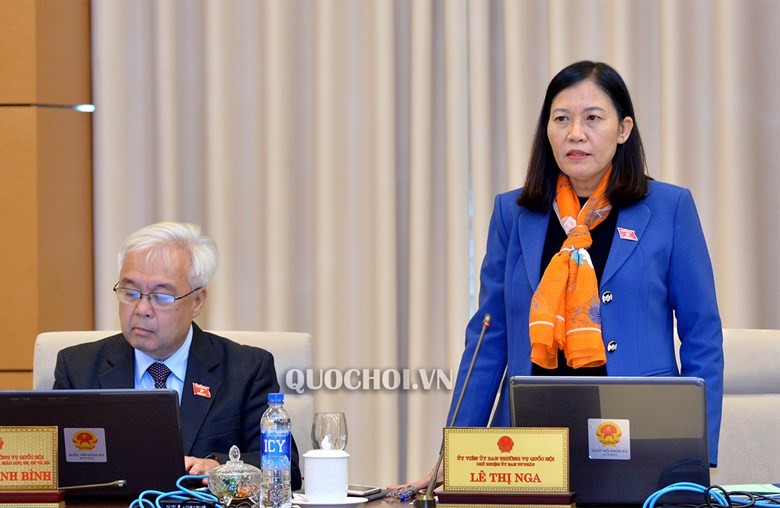 Chủ nhiệm Ủy ban Tư pháp của Quốc hội, bà Lê Thị Nga