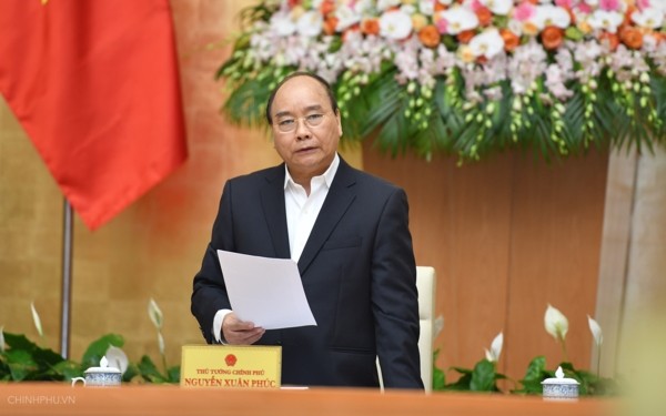 Thủ tướng Nguyễn Xuân Phúc phát biểu tại phiên họp