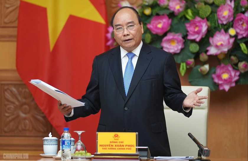 Thủ tướng Chính phủ Nguyễn Xuân Phúc phát biểu chỉ đạo tại buổi làm việc