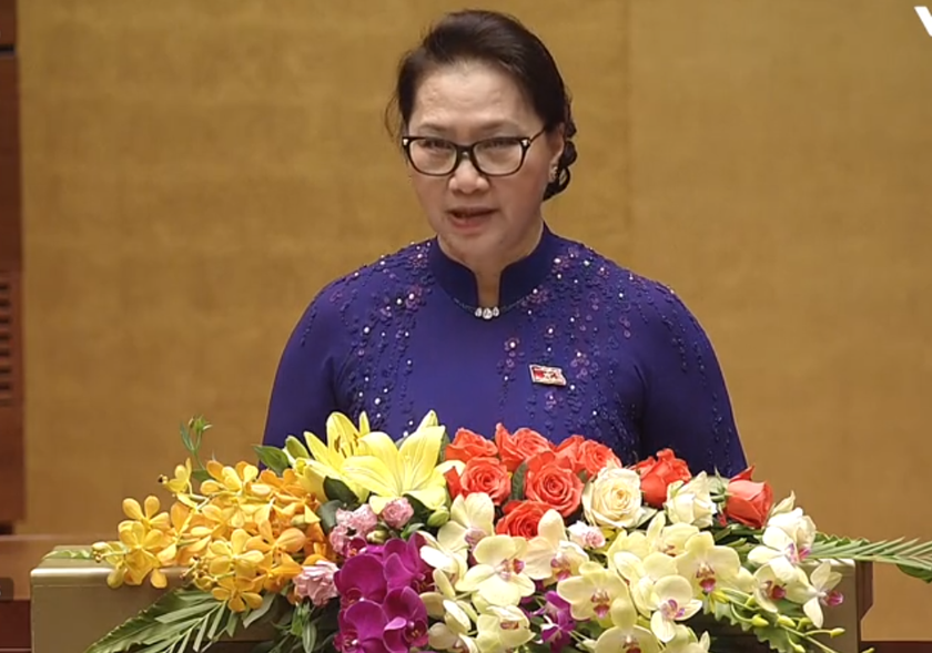 Chủ tịch Quốc hội Nguyễn Thị Kim Ngân phát biểu khai mạc 