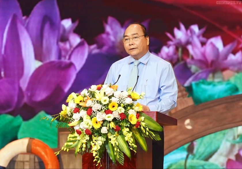 Thủ tướng Nguyễn Xuân Phúc phát biểu tại chương trình giao lưu