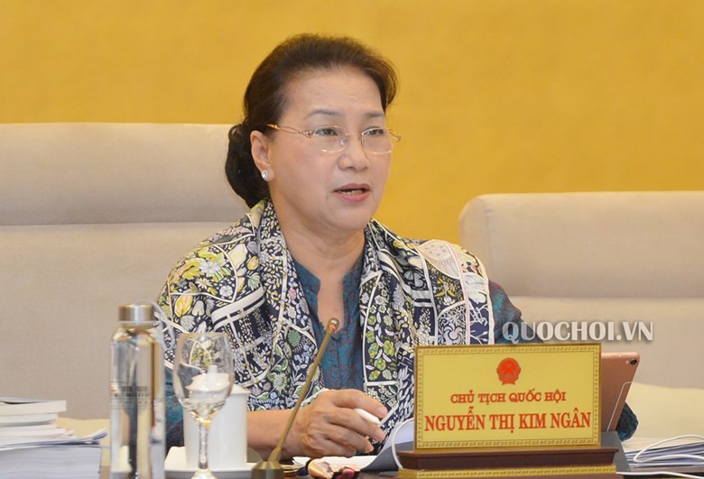 Chủ tịch Quốc hội Nguyễn Thị Kim Ngân phát biểu