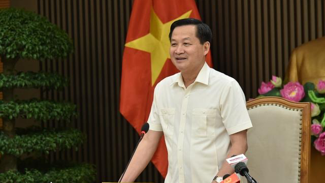 Phó Thủ tướng Lê Minh Khái phát biểu. Ảnh VGP.