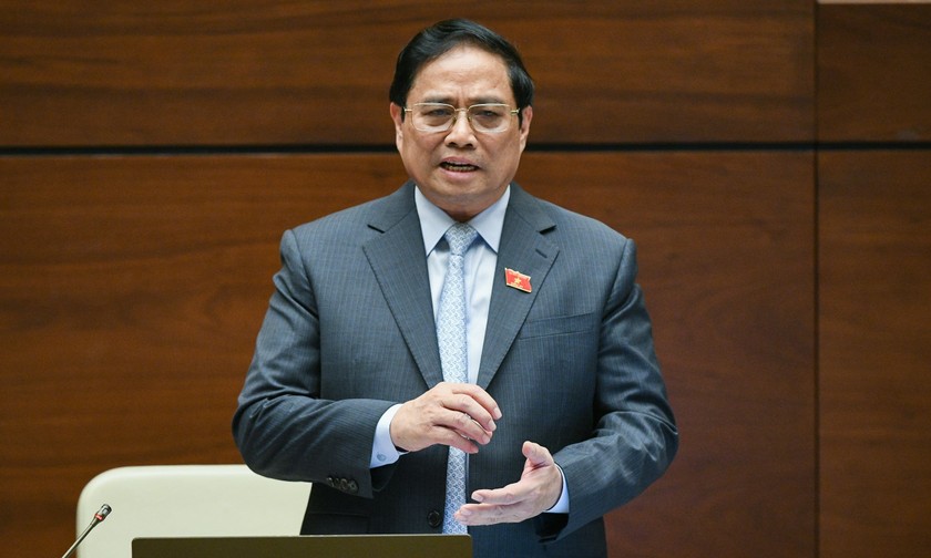 Thủ tướng Chính phủ Phạm Minh Chính trả lời chất vấn tại phiên họp.