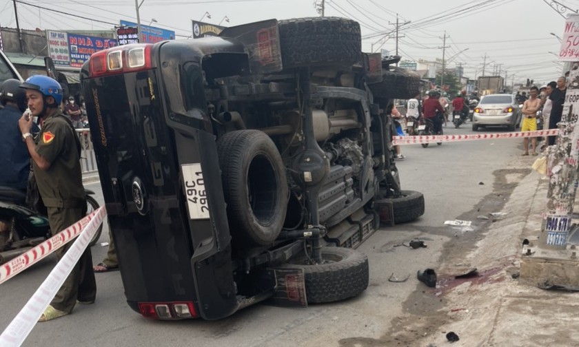 Hiện trường vụ tai nạn giao thông đặc biệt nghiêm trọng tại tỉnh Long An. (Ảnh: baolongan.vn).