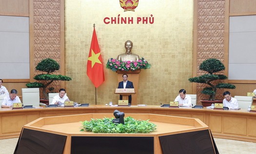 Thủ tướng Phạm Minh Chính chủ trì phiên họp Chính phủ thường kỳ tháng 4/2023 - Ảnh: VGP/Nhật Bắc