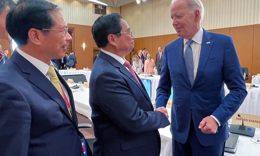 Thủ tướng Phạm Minh Chính và Tổng thống Hoa Kỳ Joe Biden - Ảnh: VGP/Nhật Bắc