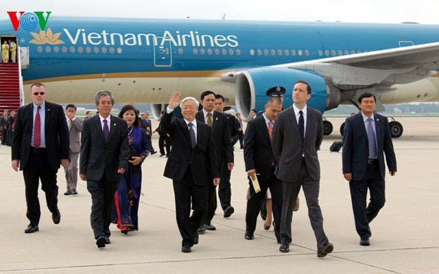 Tổng Bí thư Nguyễn Phú Trọng đã tới thủ đô Washington DC