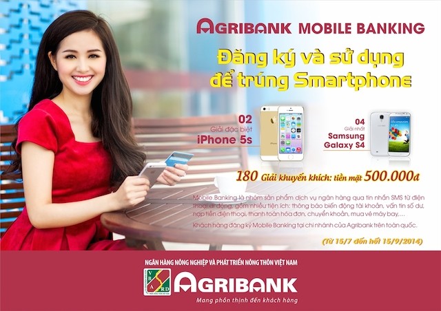  Xài Agribank Mobile Banking, trúng SmartPhone