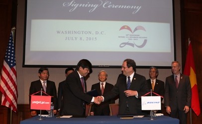 Vietjet ký kết thoả thuận hợp tác với Boeing (Mỹ)
