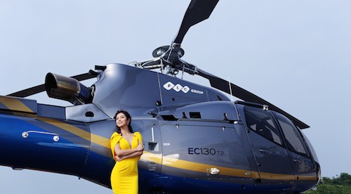 KLF ra mắt dịch vụ bay du lịch bằng trực thăng EC 130 T2