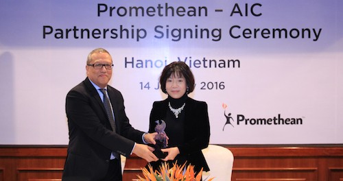 Công ty AIC ký hợp tác chiến lược với Công ty Promethean trong lĩnh vực giáo dục
