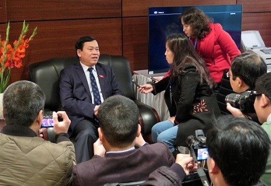 Ông Vũ Trọng Kim trao đổi với báo chí về công tác nhân sự.