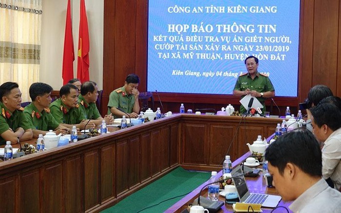 Công an tỉnh Kiên Giang họp báo vụ trọng án tại huyện Hòn Đất