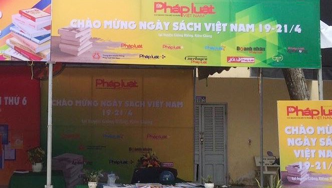 Gian trưng bày của Báo Pháp luật Việt Nam tại Ngày Sách Việt Nam tỉnh Kiên Giang 2019 
