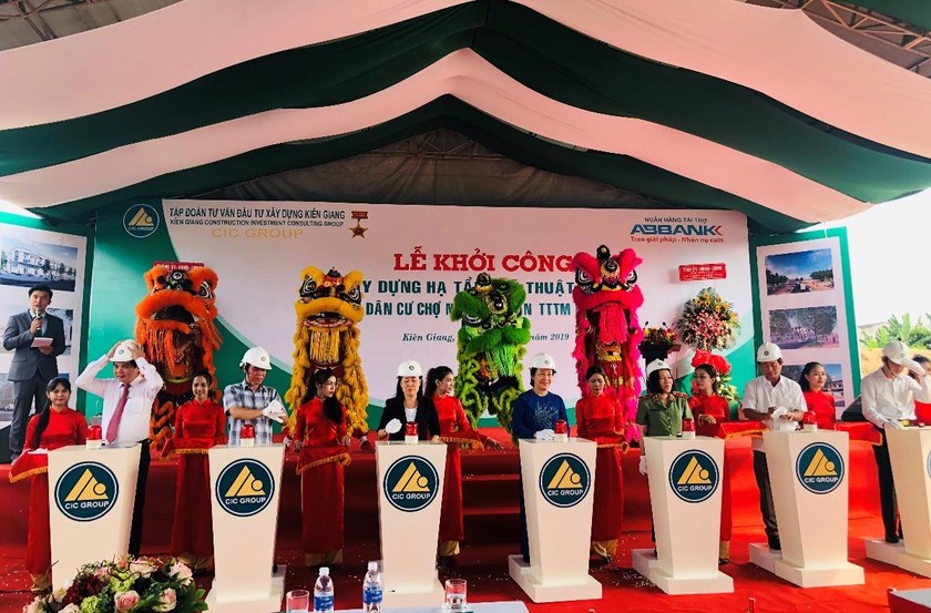 Lãnh đạo tỉnh Kiên Giang phát lệnh lễ khởi công xây dựng KDC chợ nông hải sản TTTM Rạch Giá 