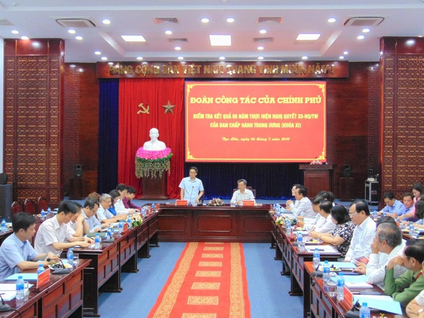 Đoàn công tác của Chính phủ làm việc với lãnh đạo tỉnh Bạc Liêu về kết quả thực hiện Nghị quyết 33 