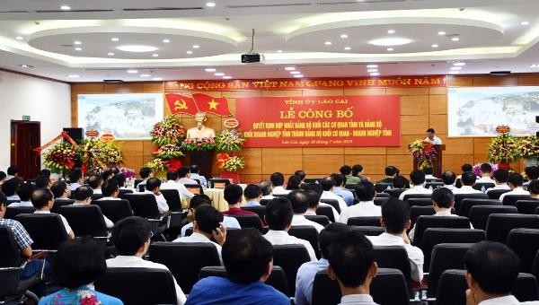 Lào Cai hợp nhất Đảng bộ Khối các cơ quan tỉnh và Đảng ủy Khối doanh nghiệp tỉnh