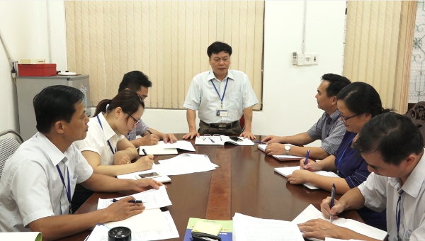 Một buổi họp giao ban thường kỳ của lãnh đạo Sở Tư Pháp tỉnh Cao Bằng
