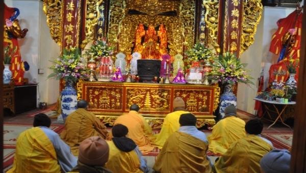 Lễ hô thần nhập tượng chùa Linh Quang (Hà Nội) 