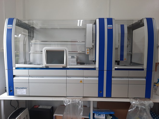 Hệ thống xét nghiệm Realtime PCR tự động giá 7,2 tỉ đồng được trang bị cho CDC Quảng Nam