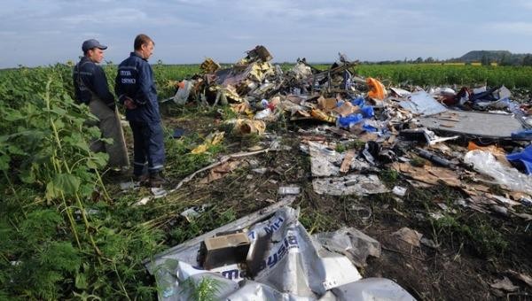 Hiện trường máy bay MH-17 bị bắn rơi tại miền đông của Ucraine hồi tháng 7/2014.