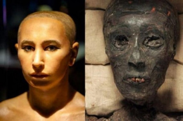 Khuôn mặt của vua Tutankhamun (Ảnh: Elbalad.news).