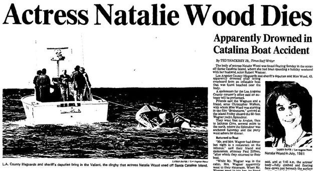 Một bài báo Holywood phản ánh những nghi vấn xung quanh cái chết của Natalie Wood.  