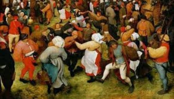 Họa hình "dịch bệnh" nhảy múa cuồng loạn đến chết ở Pháp thế kỷ 16. 
