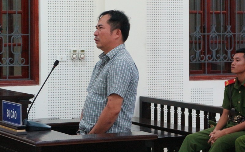 Bị cáo Nguyễn Trung Kiên tại tòa. 