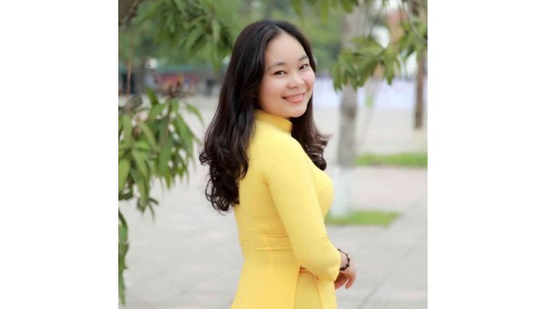 Hình ảnh trẻ trung, rạng rỡ của cô giáo Nguyễn Thị Tâm lúc sinh thời. 