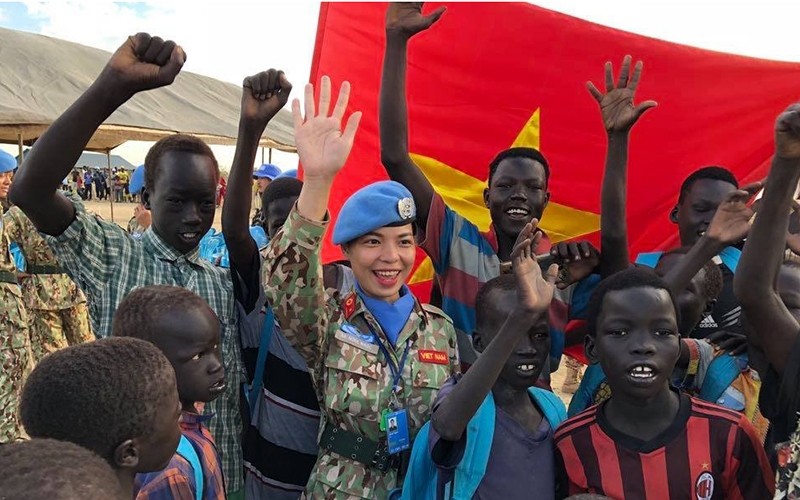 Các chiến sĩ mũ nồi xanh Việt Nam luôn được yêu mến ở đất nước Nam Sudan. 