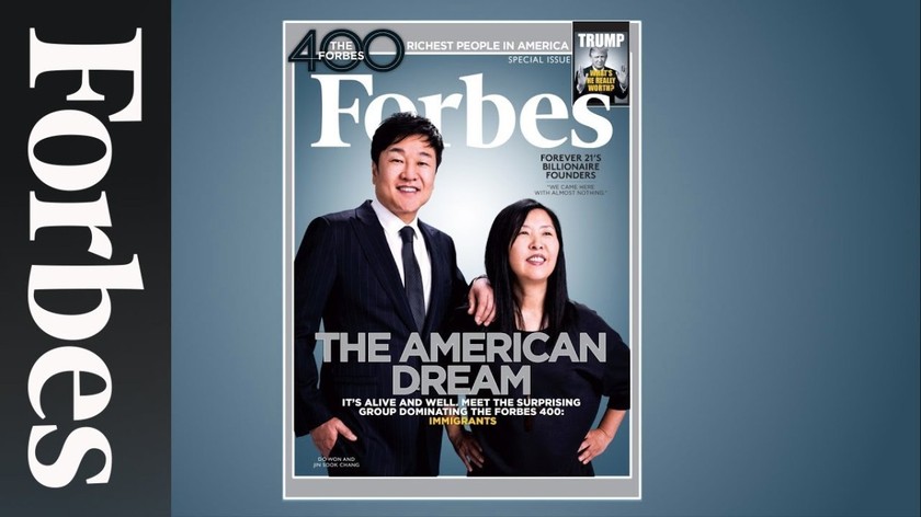 Tỷ phú Do Won Chang trên trang bìa tạp chí Forbes. 