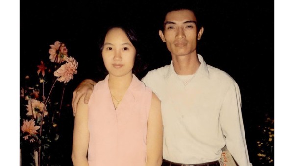 Vợ chồng nhạc sĩ Hoàng Trang năm 1970.