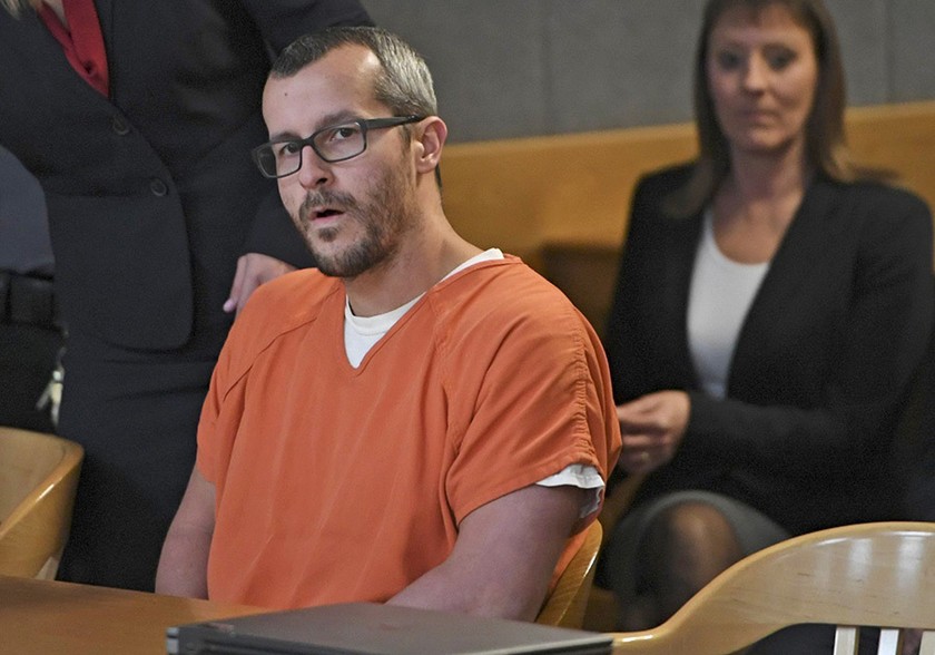 Chris ngày ra tòa về tội giết hại vợ và 2 con gái. 