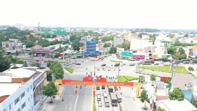 Toàn cảnh thành phố Thủ Dầu Một (Bình Dương). 
