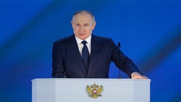 Tổng thống Nga Vladimir Putin đọc Thông điệp Liên bang tại thủ đô Moscow. 