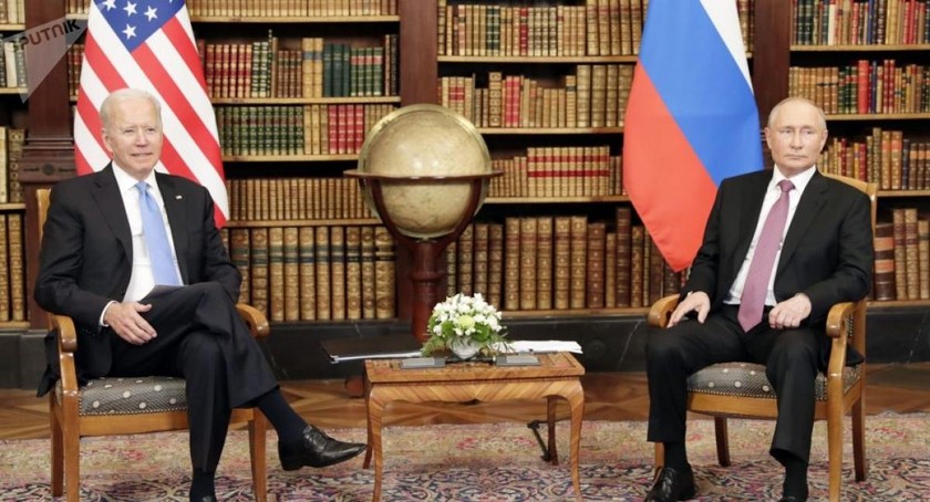 Tổng thống Mỹ Joe Biden và Tổng thống Nga Vladimir Putin trong cuộc gặp thượng đỉnh ngày 16/6/2021. 