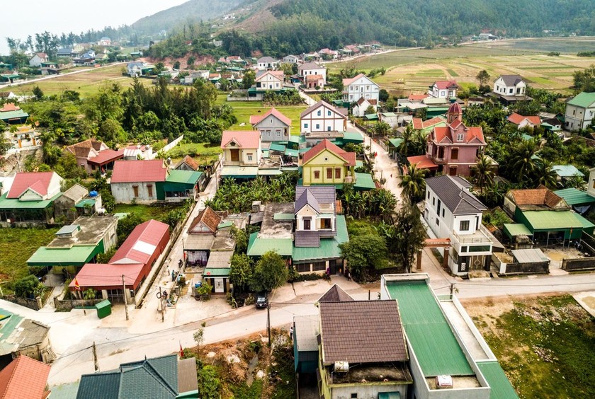 Một góc nông thôn mới khang trang, trù trú tại huyện Nghi Lộc. 